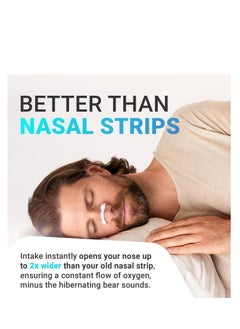 Intake Breathing Nasal Strip Starter Kit (30 Count) - Boost Oxygen Intake, Reduce Snoring, Improve Sleep Quality - Sweat Resistant, Skin Safe Nasal Strips - Extra Strength Snoring Solution  - Image 4