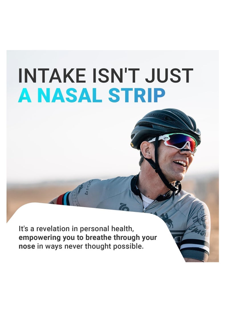 Intake Breathing - Nasal Strip Starter Kit (30 Count) - Boost Oxygen Intake, Reduce Snoring, Improve Sleep Quality - Sweat Resistant, Skin Safe Nasal Strips - Extra Strength Snoring Solution - Image 1