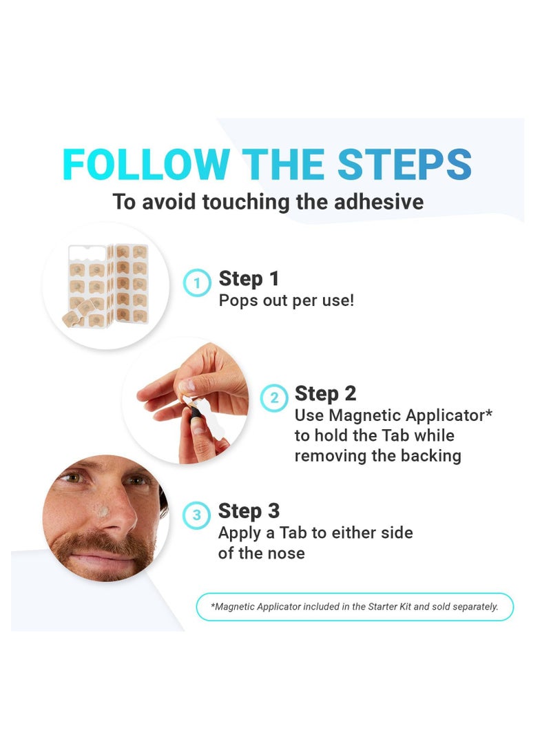 Intake Breathing - Nasal Strip Starter Kit (30 Count) - Boost Oxygen Intake, Reduce Snoring, Improve Sleep Quality - Sweat Resistant, Skin Safe Nasal Strips - Extra Strength Snoring Solution - Image 1