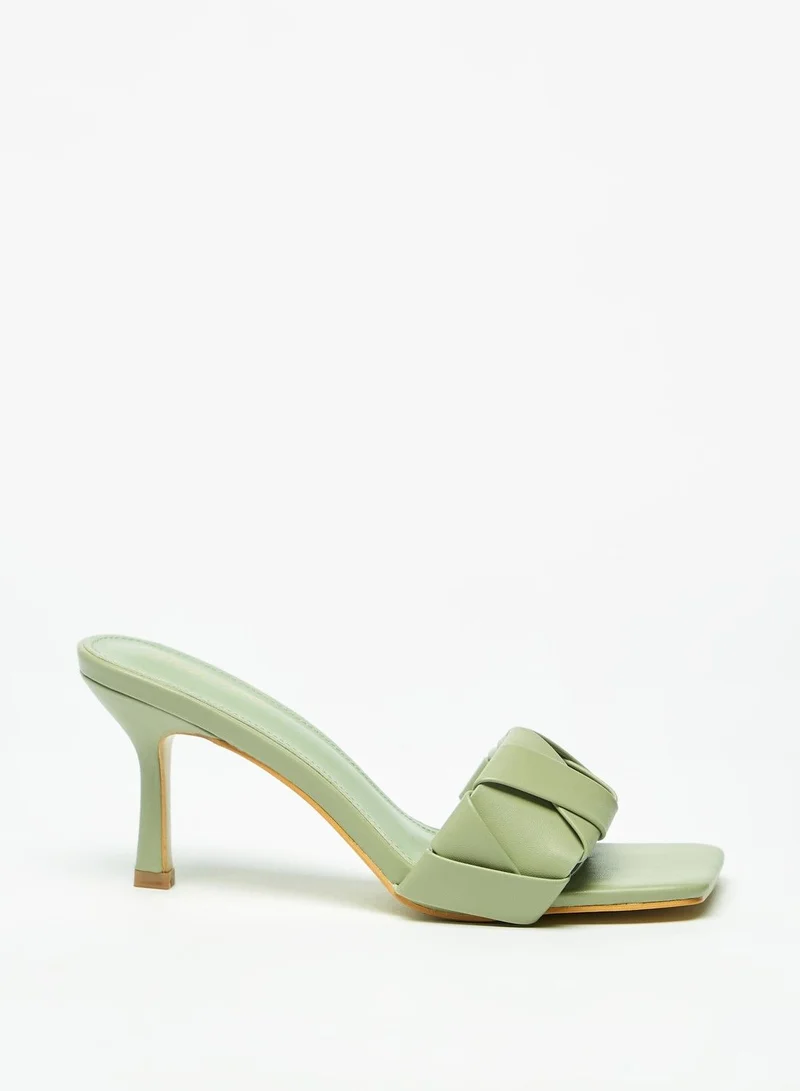 فلورا بيلا Textured Slip-On Sandals with Stiletto Heels