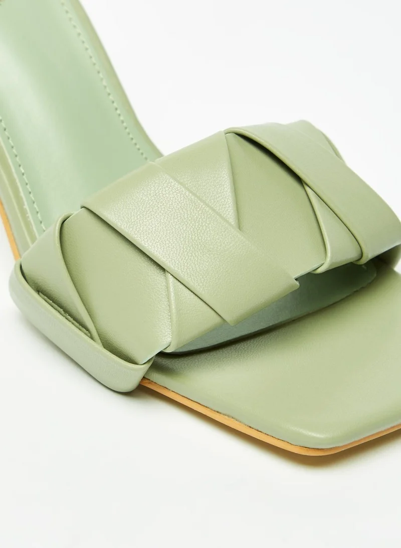 فلورا بيلا Textured Slip-On Sandals with Stiletto Heels