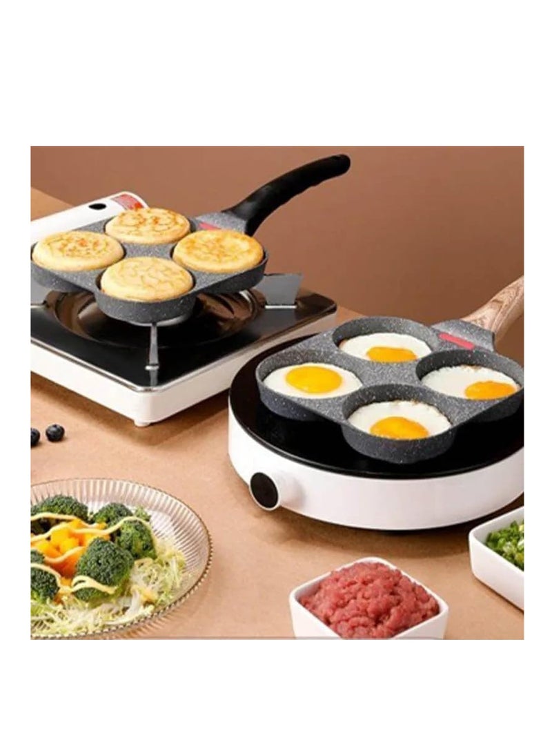 مقلاة بيض غير لاصقة لصنع البان كيك والأومليت من سبائك الألمنيوم لطهي البيض المقلي والأومليت - Image 1