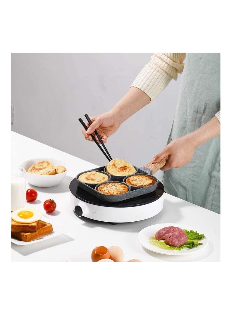 مقلاة بيض غير لاصقة لصنع البان كيك والأومليت من سبائك الألمنيوم لطهي البيض المقلي والأومليت - Image 4