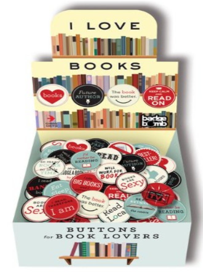 I Love Books Button Box 24 Designs120 Buttons by  Paperback 