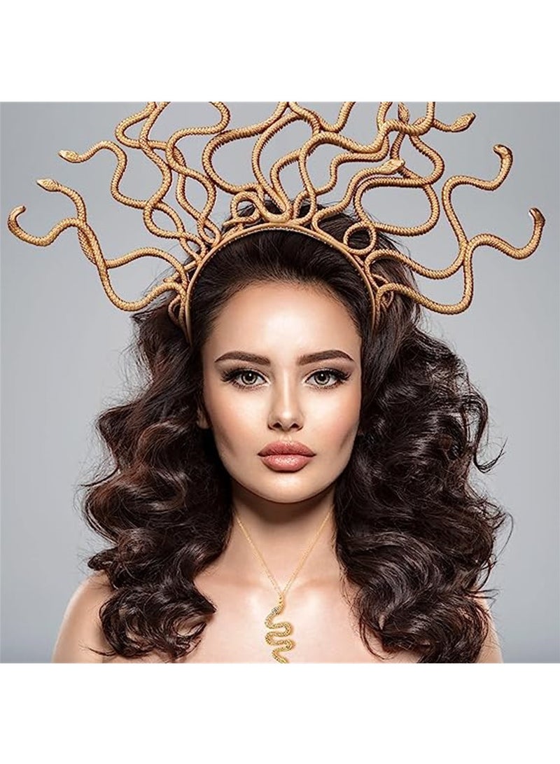 Loquat Medusa Snake Headband, 4PCS Egyptian Snake Headbands, Funny Snake Hair Hoops, Flexible Plastic Hair Hoops, Novelty Decorative Party Headdresses, Cosplay Party Supplies - Image 2