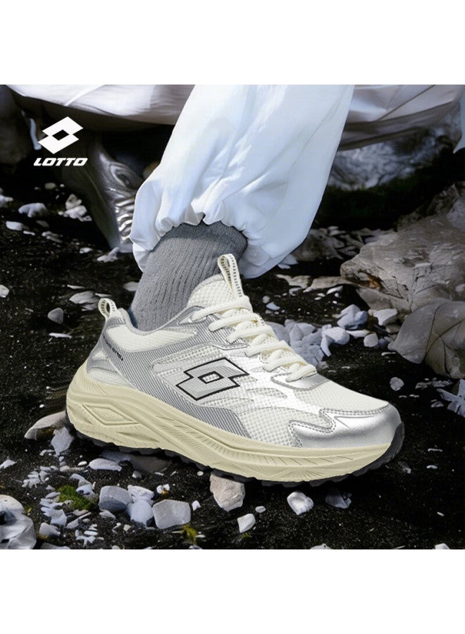 Lotto Fang Outdoor Trail Running Shoes Uni Spring Wear-resistant Breathable Hiking Mountaineering Sports Shoes Silver Size 39 - Image 4