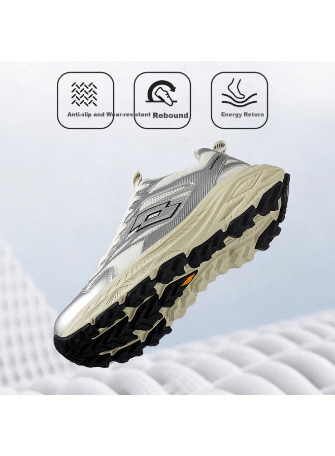 Lotto Fang Outdoor Trail Running Shoes Uni Spring Wear-resistant Breathable Hiking Mountaineering Sports Shoes Silver Size 39 - Image 3