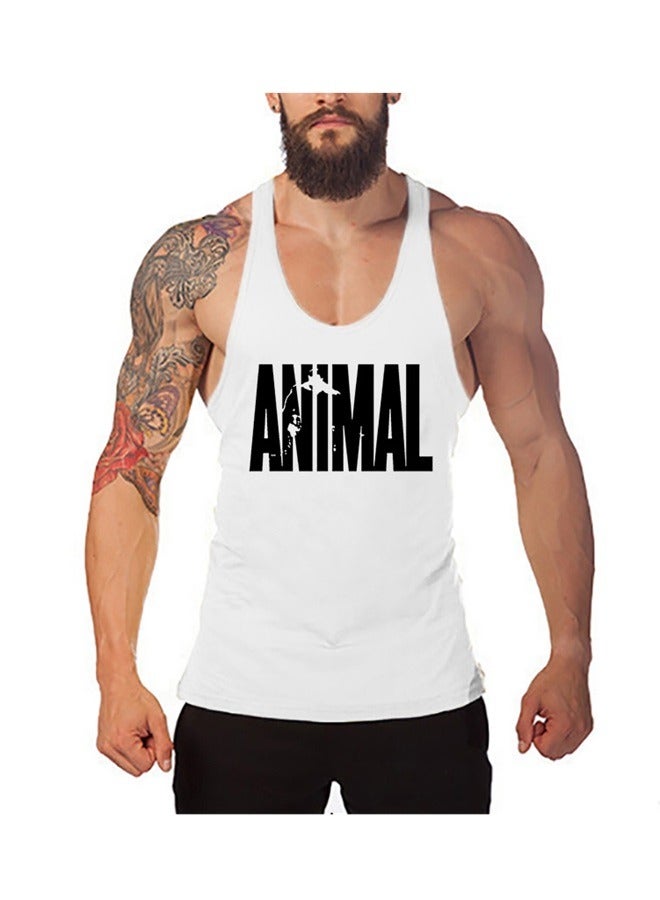 White printed training vest  - Image 1