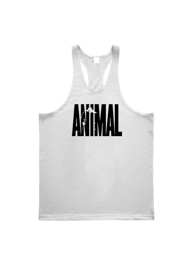 White printed training vest  - Image 2