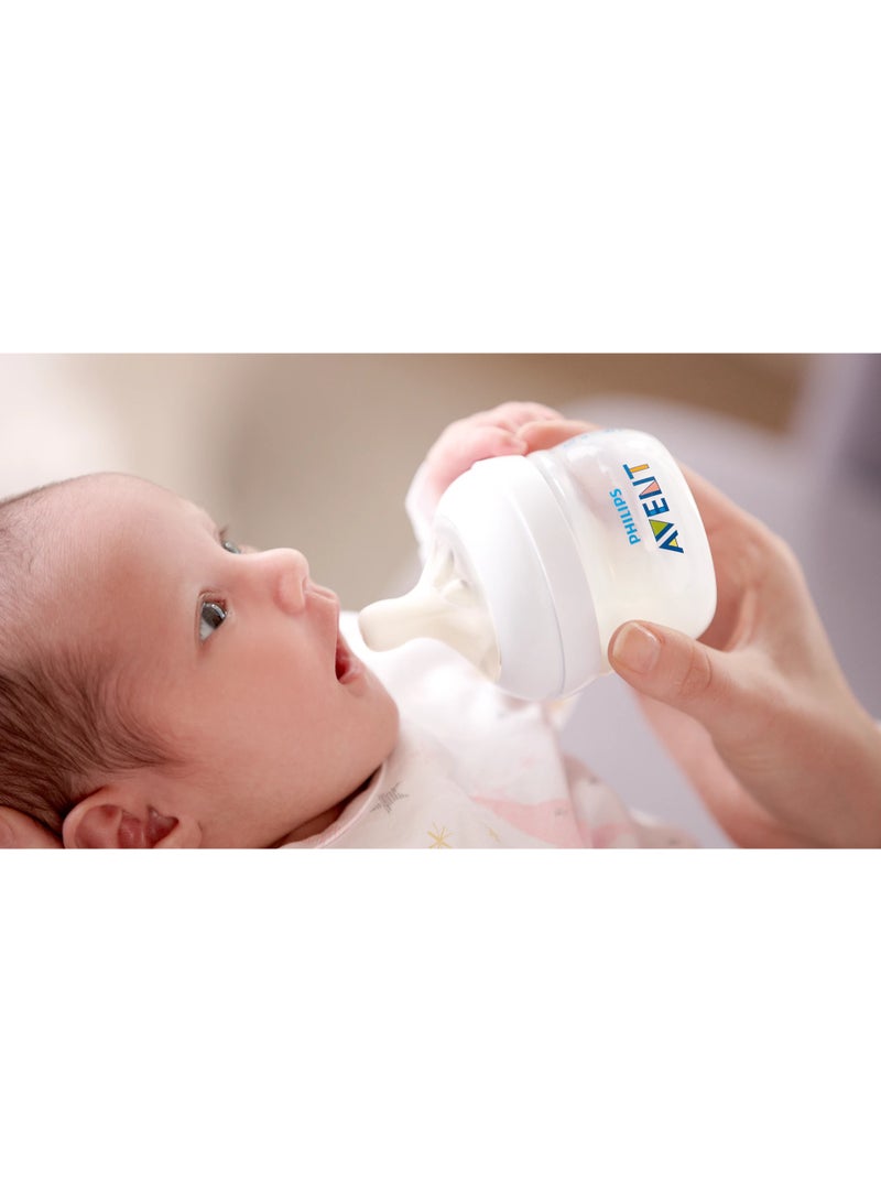 Avent Natural Baby Bottle, Clear, 0M, 60 ml, 2 Pack - Image 5