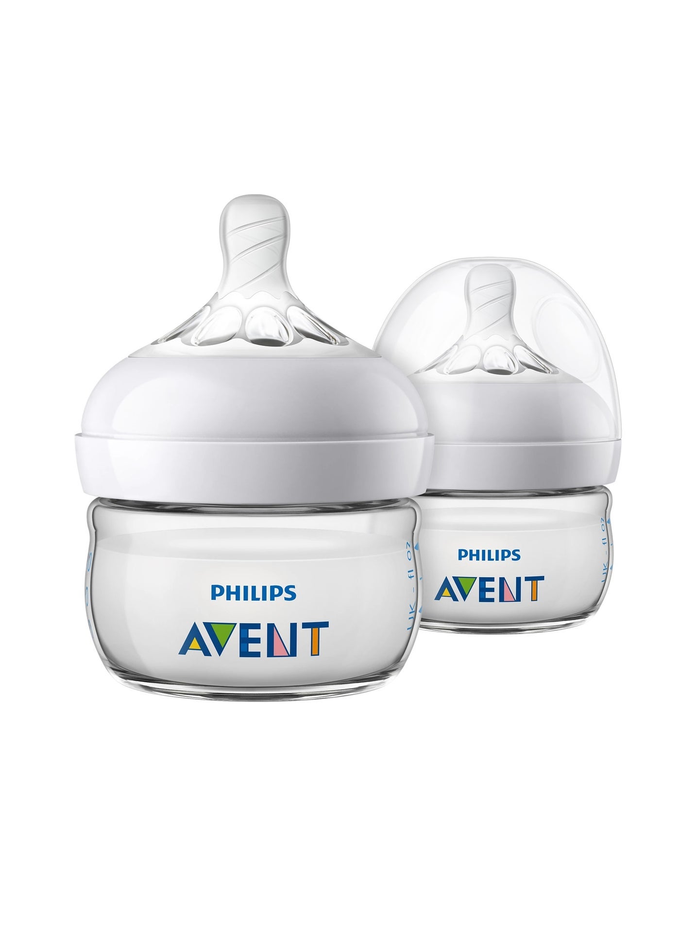 Philips AVENT Natural Baby Bottle, Fast Flow, 6M+, 2pk, Clear