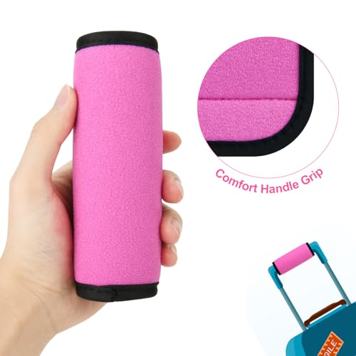 Cosmos 5 Pcs Luggage Handle Wraps Soft Neoprene Grip Handle Cover Detachable Luggage Identifier for Luggage Suitcase Travel Bag Trolley Case Travel Accessories (5-Color (Anti-Slip)) - Image 4