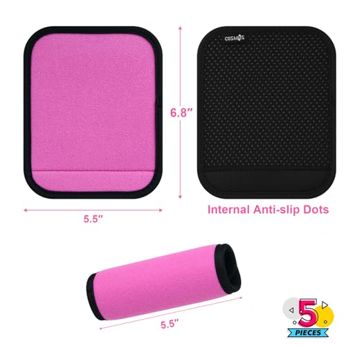 Cosmos 5 Pcs Luggage Handle Wraps Soft Neoprene Grip Handle Cover Detachable Luggage Identifier for Luggage Suitcase Travel Bag Trolley Case Travel Accessories (5-Color (Anti-Slip)) - Image 2