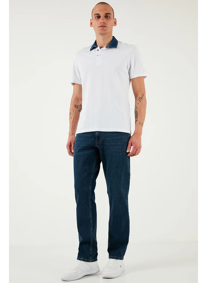 بوراتي Stretch Cotton Comfort Fit High Waist Straight Leg Jeans Men's Jeans 4400S57TEXAS