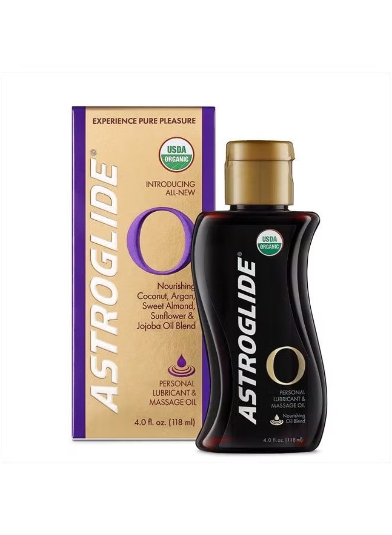 ASTROGLIDE O Organic, Essential Oil Based Personal Lubricant and Massage Oil, 4 oz.
