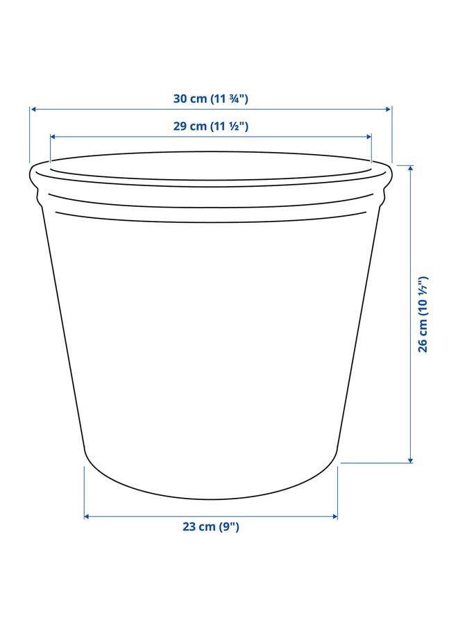 Zaboon Plant Pot, Light Grey-Beige, 24 Cm - Image 5