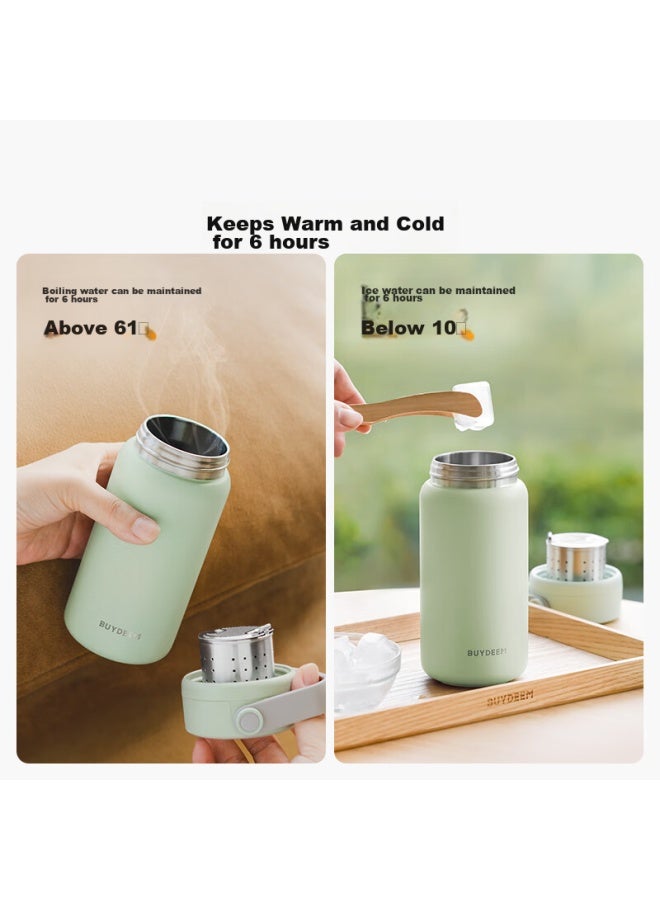 Buydeem Tea Infuser Thermos Cup, Tea-water Separation 316l Stainless Steel Large Capacity Water Bottle, Business Holiday Gift For Men And Wome - Image 1