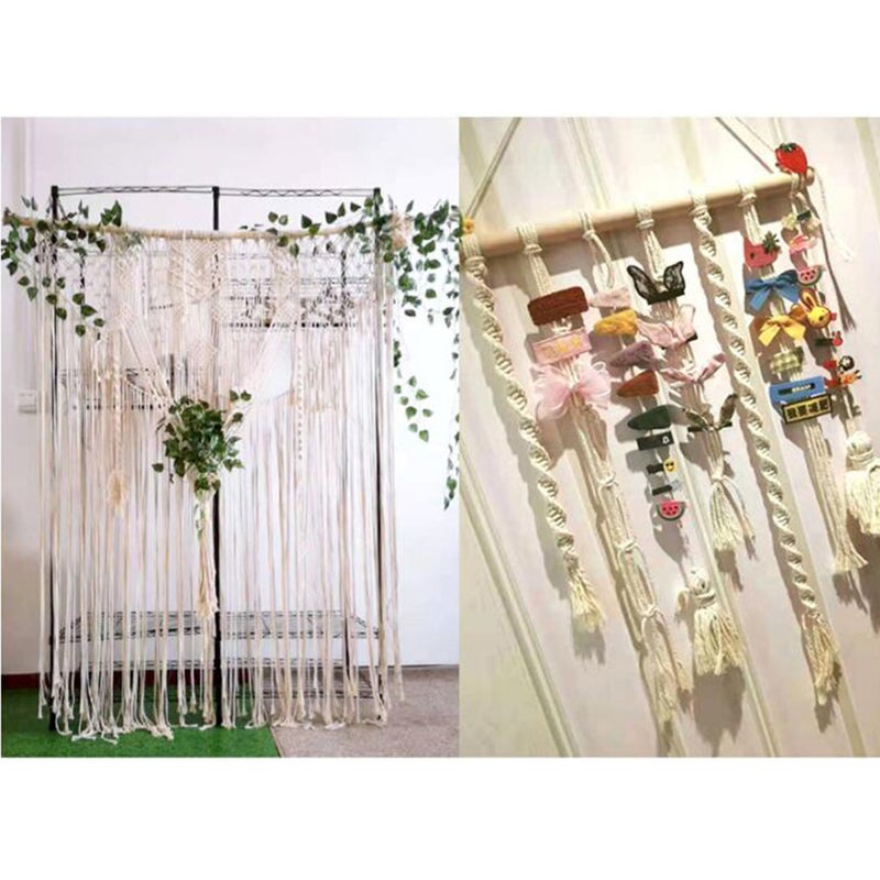 🏠 تعليقة حائط من حبل قطن منسوج يدوي تصميم شمالي بوهيمي للديكور - Image 5