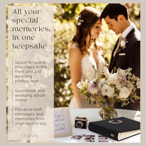 La Lente Premium Scrapbook Album – Photo Album with Writing Space – 100 Pages for Multiple Sizes 4x6, 5x7, 6x8, 8x10 – Holds 500 Photos – Wedding, Baby, Travel & Family Memories - Image 3