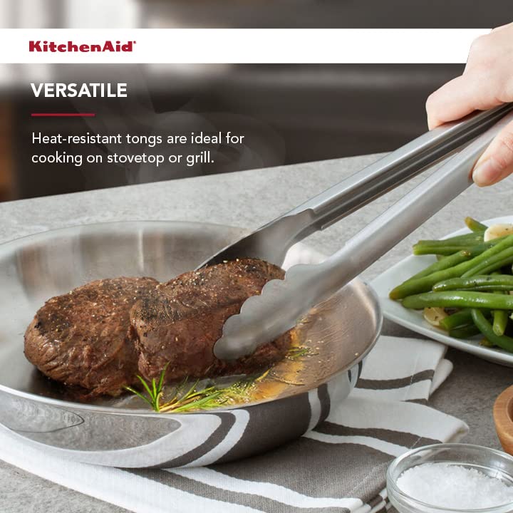KitchenAid Stainless Steel Utility Tongs, 12 Inch - Image 4