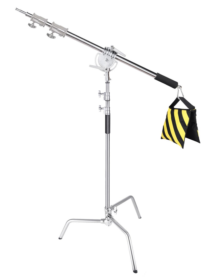 Coopic HeavyDuty CStand 1-Pack for Video Lightning Photograpy Equipment with BOOM ARM - Image 1
