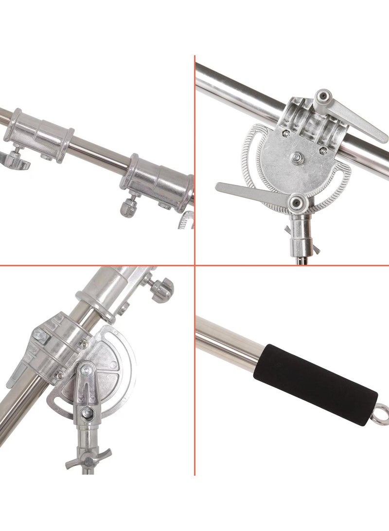 Coopic HeavyDuty CStand 1-Pack for Video Lightning Photograpy Equipment with BOOM ARM - Image 2