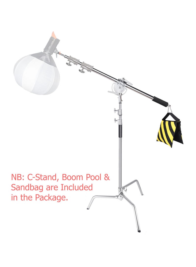 Coopic HeavyDuty CStand 1-Pack for Video Lightning Photograpy Equipment with BOOM ARM - Image 4