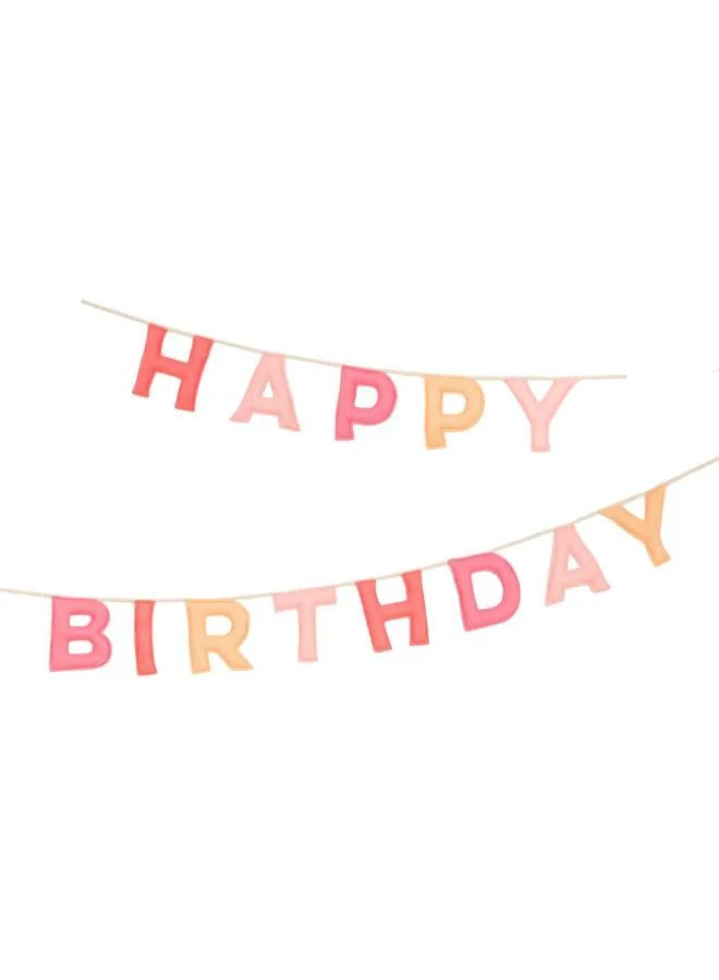 Meri Meri Pink Happy Birthday Felt Garland