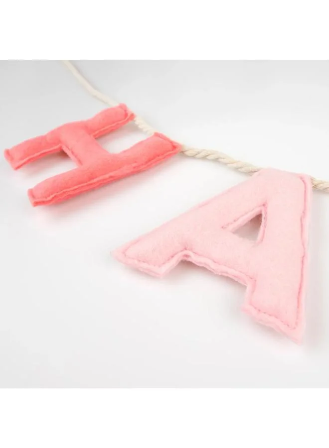 Meri Meri Pink Happy Birthday Felt Garland