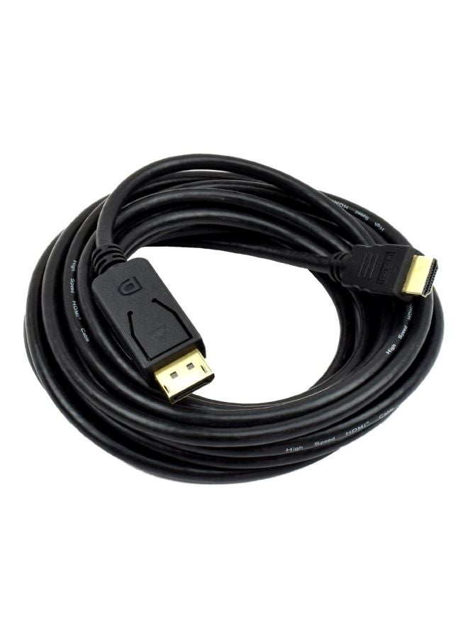 كابل محول من DP إلى HDMI أسود - Image 1