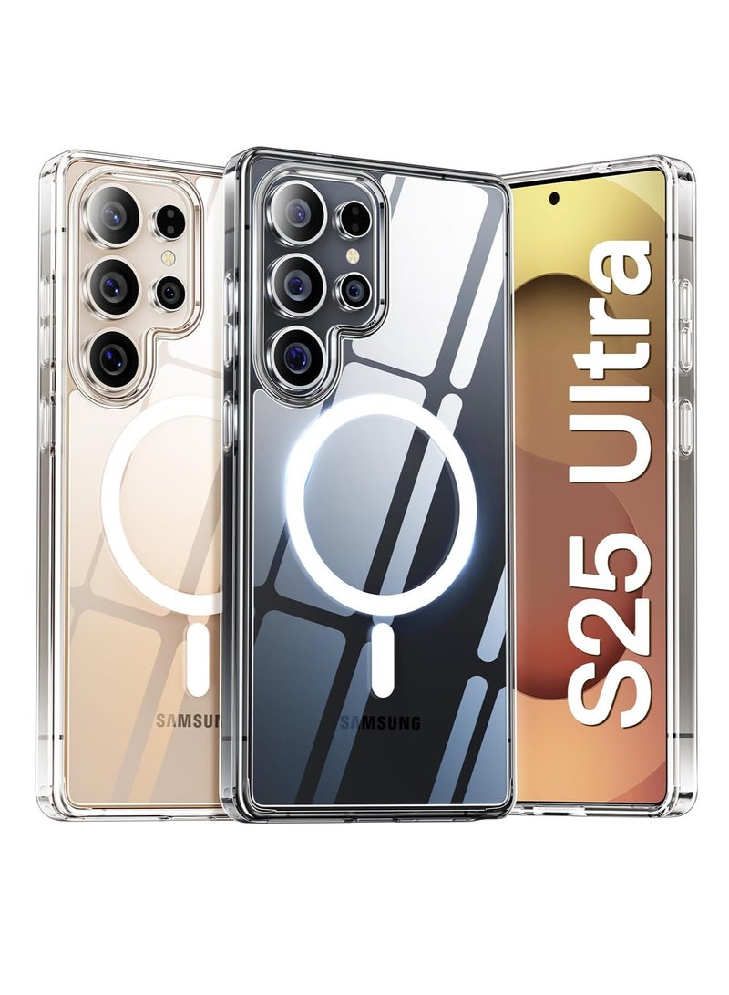 Clear Magnetic Case for Samsung Galaxy S25 Ultra, Camera Protection Cover, Wireless Charging Compatible,Acrylic Hard Back Case for samsung s25 ultra (Samsung Galaxy S25 Ultra) - Image 1