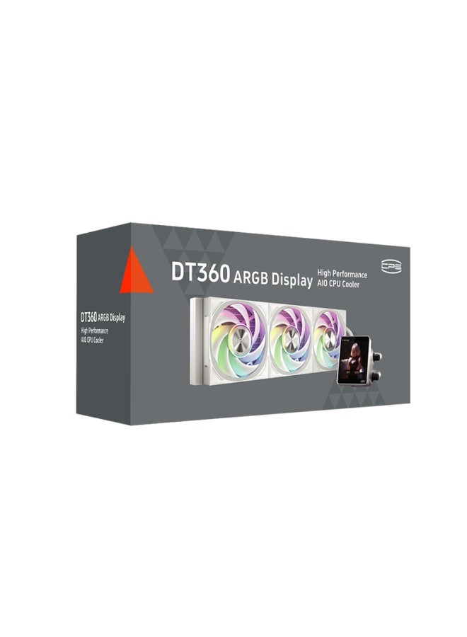 Pccooler Silver Wing Dt360 Argb Display Wh All-in-one Cpu Liquid Cooler / 3.4-inch Ips Display / 8-year Warranty / Supports 1851 - Image 5