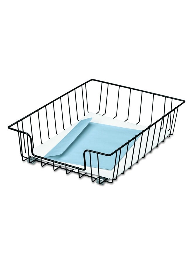 Fellowes Fellowes Wire Desk Tray Organizer  1 Section  Letter Size Files  10  X 14.13  X 3   Black  - Image 3