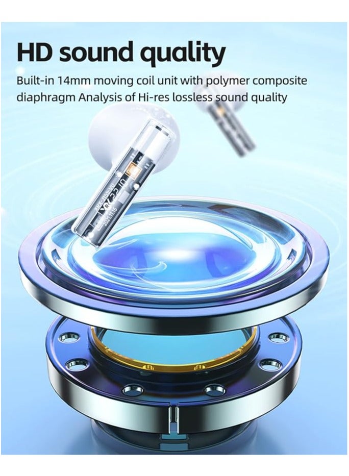 Bluetooth 5.3 In-ear Headphones, Wireless Headphones, HiFi Stereo, Calls with ENC Noise Cancellation, Headphones Wireless Sports IPX5 Waterproof Wireless Headphones - Image 3