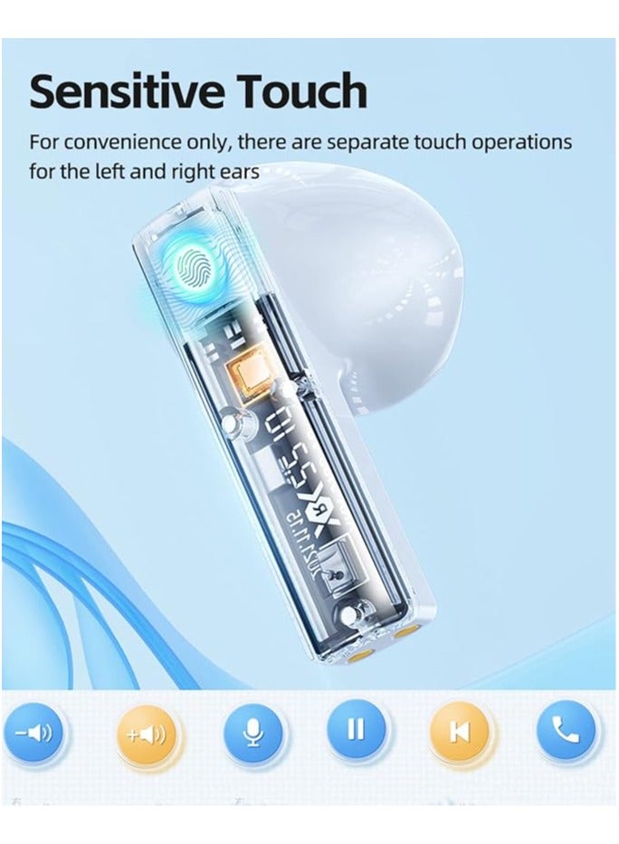 Bluetooth 5.3 In-ear Headphones, Wireless Headphones, HiFi Stereo, Calls with ENC Noise Cancellation, Headphones Wireless Sports IPX5 Waterproof Wireless Headphones - Image 4