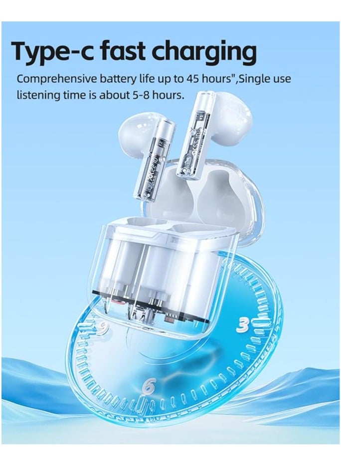 Bluetooth 5.3 In-ear Headphones, Wireless Headphones, HiFi Stereo, Calls with ENC Noise Cancellation, Headphones Wireless Sports IPX5 Waterproof Wireless Headphones - Image 2