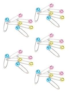 LuQu 6-Piece Smiley Face Safety Pins - Pack of 5  - Image 1