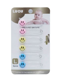 LuQu 6-Piece Smiley Face Safety Pins - Pack of 5  - Image 2