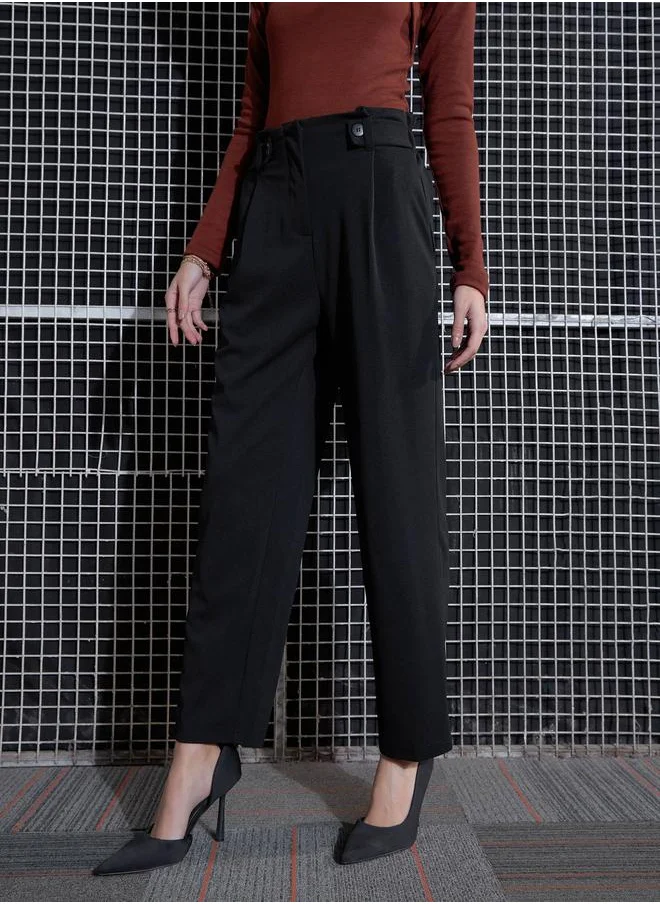 ساسافراس Front Button Paperbag Waist Pants by Styli