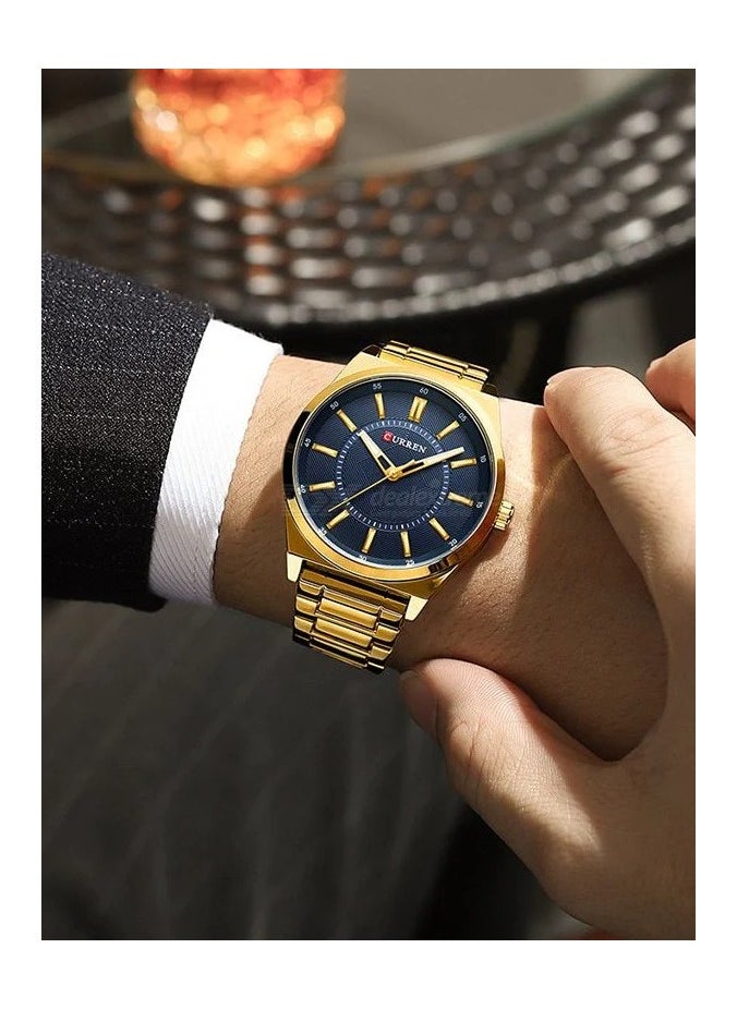 CURREN CURREN 8407 Original Brand Stainless Steel Band Wrist Watch For Men  - Image 2