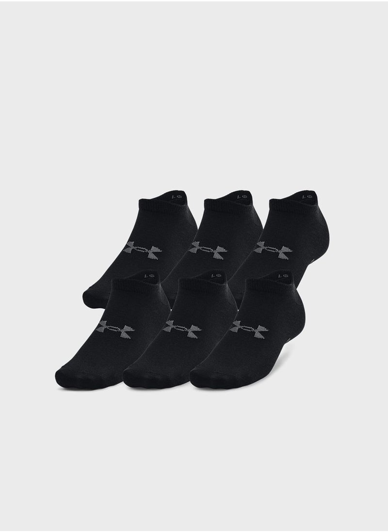 UNDER ARMOUR - 6 Pack Essential No Show Socks - Image 1