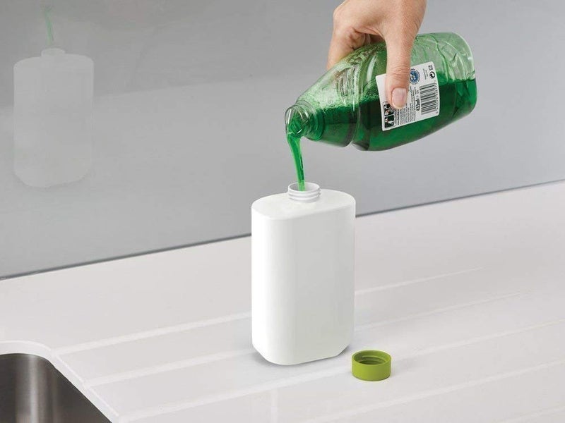 ONTRIP ONTRIP Sink Aid Self Draining Sink Tidy, 3 in 1 Kitchen Sink Organizer | for Dishwasher Liquid, Brush, Soap, Cloth, Sponge (Plastic, White/Green) - Image 2