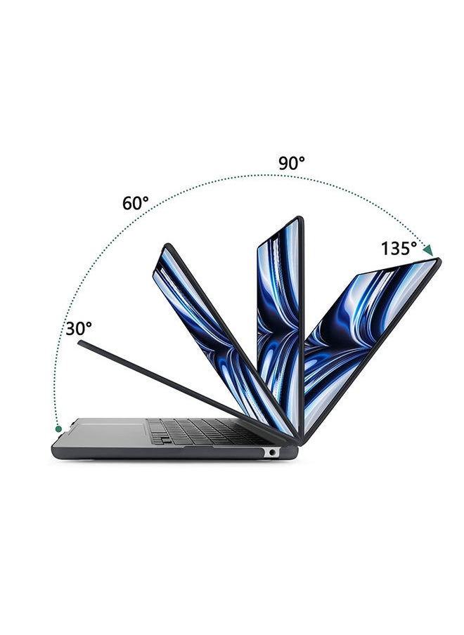 O Ozone - Crystal Clear Case For MacBook Air 13.6 inch 2022 A2681 M2 Chip with Liquid Retina Display Touch ID Protective Plastic Hard Shell Cover - Transparent - Image 1