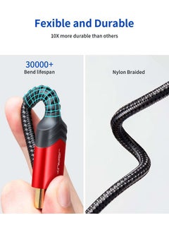 JSAUX 8k UHD Displayport Gaming Cable DP Cable 8K@60Hz 2K@240Hz 4K@144Hz 32.4gbps Display Connection Cable 1.4 DP - DP Cable Compatible for Gaming Laptop TV PC Computer Monitor Compatible CV0001  - Image 2