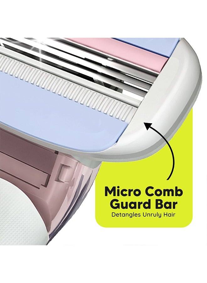 ليتسشيف ماكينة حلاقة ليتس شيف ايفيور بيكيني لاين للنساء، عبوة من 3 قطع، ماكينة حلاقة لمنطقة البيكيني، قابلة لإعادة الاستخدام، آمنة ونظيفة، حلاقة خالية من التهيج - Image 4