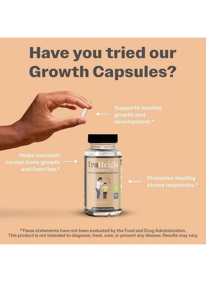 TruHeight Growth Capsules - Natural Growth & Development Supplement for Kids & Teens - Endorsed by Pediatricians - Vitamin D, K, Calcium & Ashwaganda - Bone Strength Capsules - Kids Vitamins - Ages 5+ - Image 3