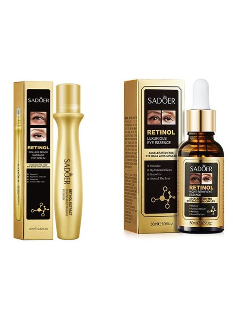 SADOER eye massage cream with retinol granules and eye serum