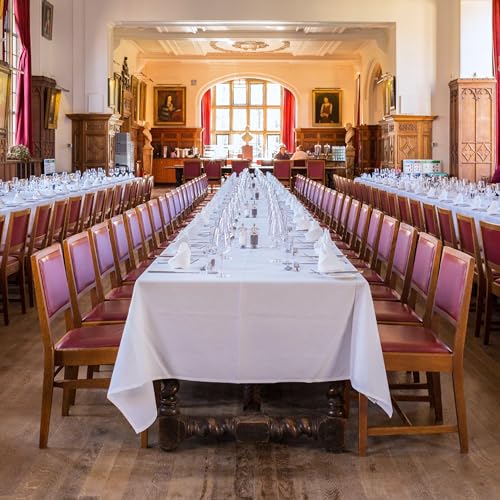 Heneger 8 Pack White Table Cloth 60 x 102 Inch Rectangular Tablecloths for 6 Foot Rectangle Tables, Wrinkle Resistant White Tablecloth Washable Polyester Fabric Table Covers for Party Wedding Banquet - Image 3