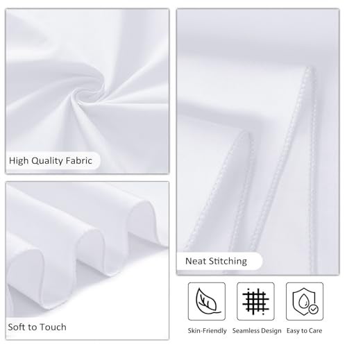 Heneger 8 Pack White Table Cloth 60 x 102 Inch Rectangular Tablecloths for 6 Foot Rectangle Tables, Wrinkle Resistant White Tablecloth Washable Polyester Fabric Table Covers for Party Wedding Banquet - Image 4
