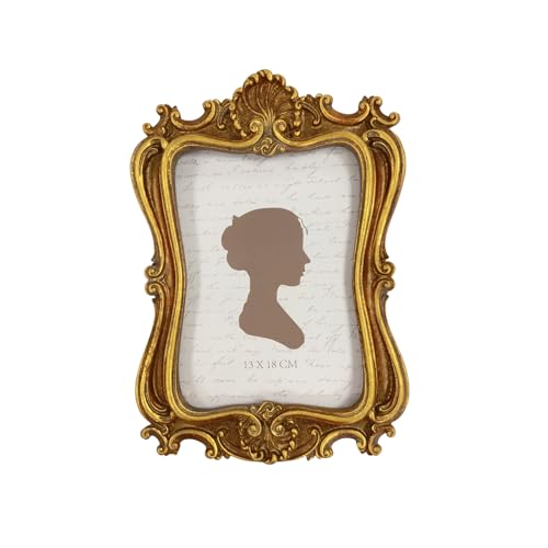 AELS 5x7 Inch Vintage Picture Frame, Elegant Antique Photo Frames with Glass Front, Photo Display, Tabletop Wall Hanging, Gift Ideas - Image 1